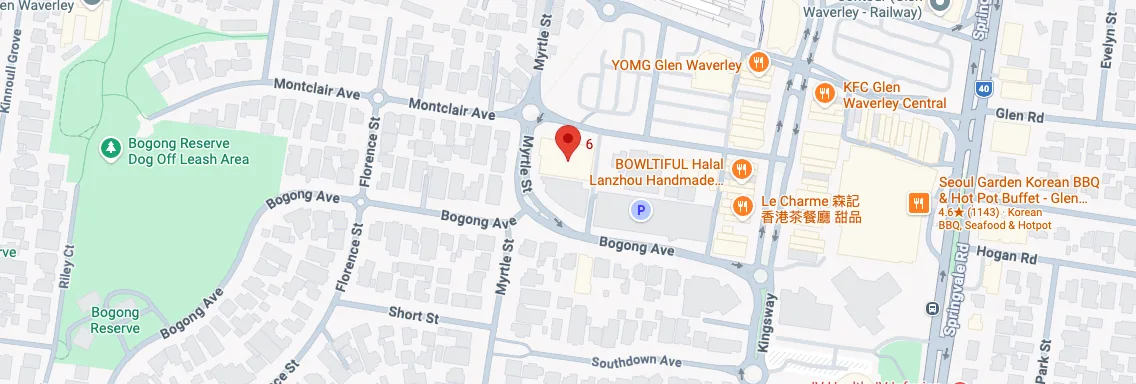 Map showing Oresome Global at U6, 40-42 Montclair Avenue, Glen Waverley